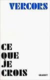 Ce que je crois