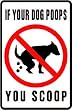 NO DOG POOP AREA pet clean PET cat NEW sign