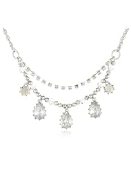 Betsey Johnson "Iconic Stone" Crystal Teardrop Gem Necklace, 19"