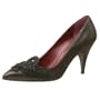 Prada Women's Leather Pump, Green/Black