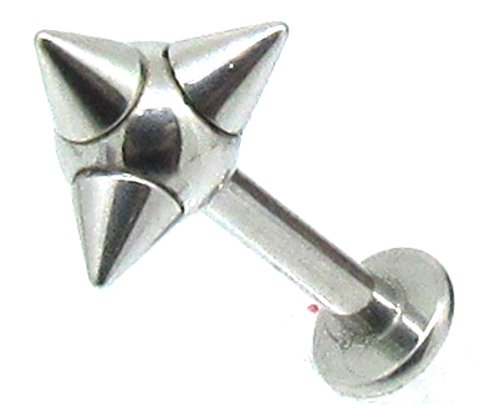 Body AccentzLabret Monroe Spike 14g 3/8" Shaft Lip Chin Tragus