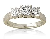 Three-Stone Platinum Ring