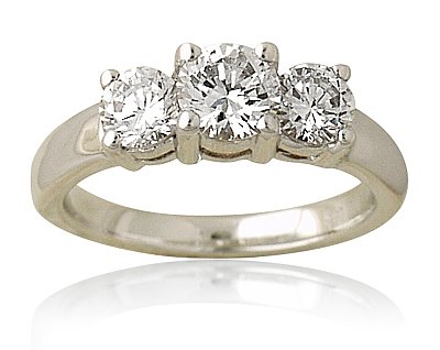 Three-Stone Platinum Ring