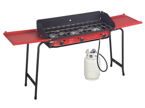 Camp Chef Professional Series GB-90D Pro 90 Deluxe 3 Burner Modular Cooking System, Black/Red