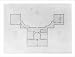 Historic Print (L): [House with two advance wings and curved hyphens. Floor plan]