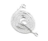 Box Link Sterling Silver 1mm Chain Necklace 16