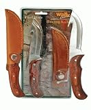 Fixed-Blade With Hook Hunting Knife With Leather Sheath