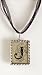 New Orleans Monogram Pendant Necklace - J