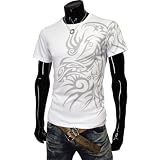 TheLees (CSTB) Mens Short Sleeve Coolon fabric Tatto Printing Sport Tshirts