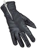 Jafrum Womens Leather Zipper Gloves Thinsulate Lined