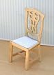 Dollhouse Miniature Light Wood Handcarved Dining Room Chair