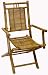 Set of 2 Folding Bamboo Chairs (Bamboo) (19"W x 30"H)