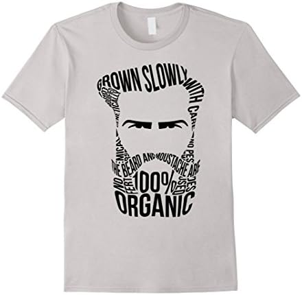 Men's This organic beard is the ultimate hipster T Shirt 2XL Silver