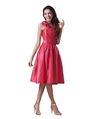 A-line Taffeta One Shoulder Short Bridesmaid Dress 