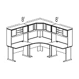 Bush Advantage Beech Configuration 21 - Layout for 8' by 8' Workspace