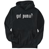 Hoodie Mens Black " Got Puma? " Languages X-Small