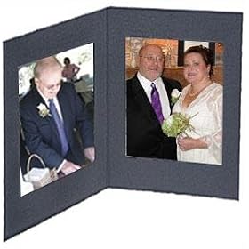 Black cardboard double photo folder frame w/plain border sold in 25s - 5x7