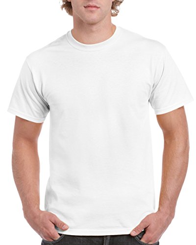 Gildan Mens Ultra Cotton Short Sleeve T-Shirt (L) (White)