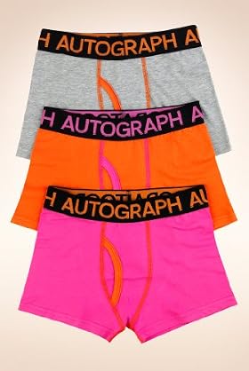 3 Pack - Older Boys' Autograph Cotton Rich Assorted Trunks