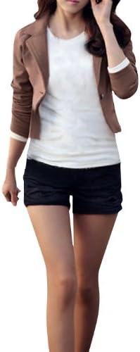 Ladies Long Sleeves One Button Casual Autumn Blazer