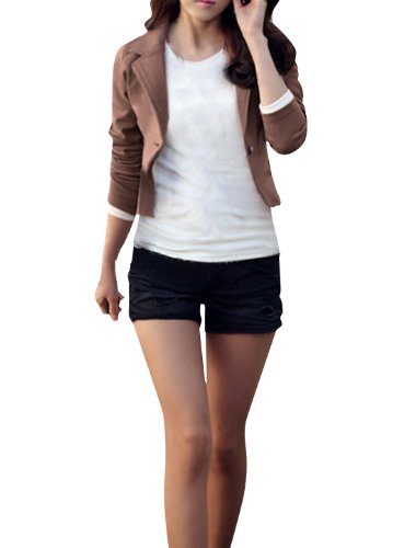 Ladies Long Sleeves One Button Casual Autumn Blazer