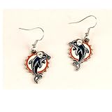 Miami Dolphins Dangle Earrings