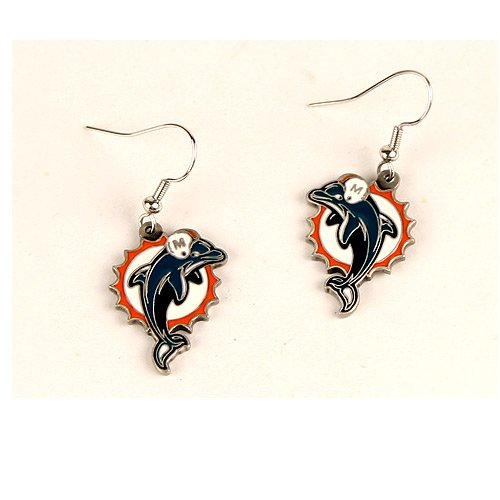 Miami Dolphins Dangle Earrings