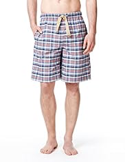 North Coast Pure Cotton Checked Pyjama Shorts