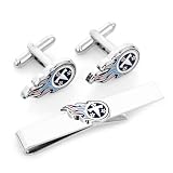 Tennessee Titans Cufflinks And Tie Bar Gift Set-CLI-PD-TEN-CT