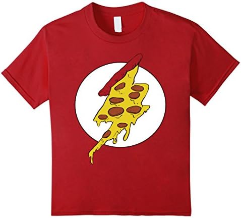 Kids Pizza Flash - Funny Pizza T-shirt 6 Cranberry