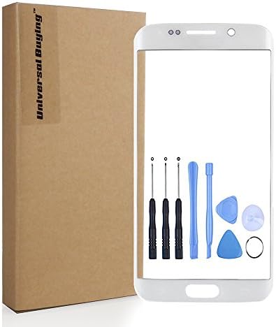 Glass Replacement, Universal Buying Samsung Galaxy S6 Edge Front Outer Glass Lens Screen Touch Panel Repair with Tools (S6 Edge White)