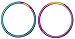 Forbidden Body Jewelry Pair of 2 Rings: 16g 7/16 Inch Surgical Steel Rainbow IP Plated Seamless Segment Hoop Rings