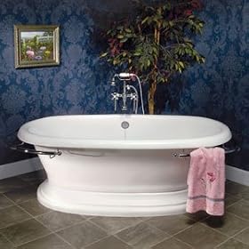 71" Bali Double-ended Tub on Plinth (With 7" Rim Holes)