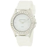 Cerentino Womens 2005R-W Crystal Bezel Boyfrie