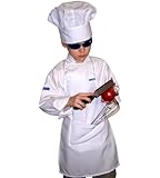 Kids Children Set Chef Jacket & Hat White, Adjustable