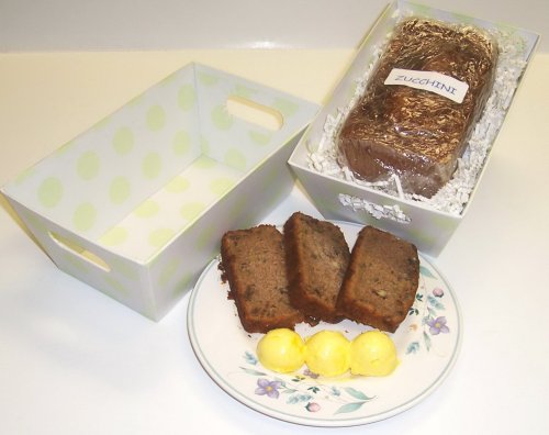Scott's Cakes Zucchini Bread in a Green Poke-A-Dot Tray by Scott's Cakes