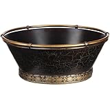 Hosley Metal Bowl, 13-Inch, Brown