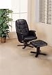 Leather Recliner Chair & Ottoman By Acme Furniture