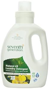 Seventh Generation Liquid Laundry 4x, Geranium Blossom and Vanilla, 2 Count, 80 Fl Oz