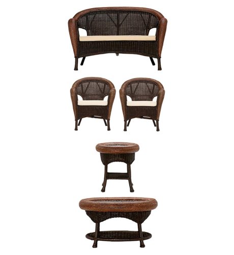 Antique Rattan 5-Piece Set