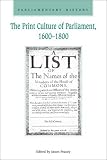 The print culture of parliament, 1600-1800