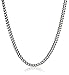 Amazon Collection Men's Stainless Steel Foxtail Chain Necklace (4 mm)