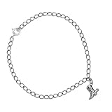 Boot Charm Sterling Silver Anklet
