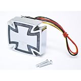 Custom Motorcycle Iron Cross LED Rear Tail Light with Integrated Brake Light... by KapscoMoto