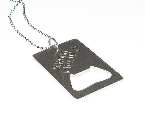 Dog tag bottle opener