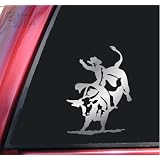 Bull Rider Riding Rodeo Vinyl Decal Sticker - Shiny Chrome