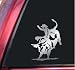 Bull Rider Riding Rodeo Vinyl Decal Sticker - Shiny Chrome