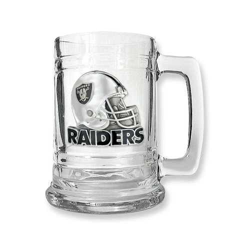 Oakland Raiders 15oz Glass Tankard