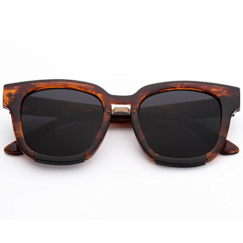 Menton Ezil Retro Fashion Horn Rimmed Metal Bridge Wayfarer Sunglasses Shades