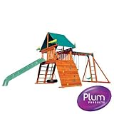 Plum Products Cascade wooden Kids Outdoor Slide, Climbing frame and treehouse